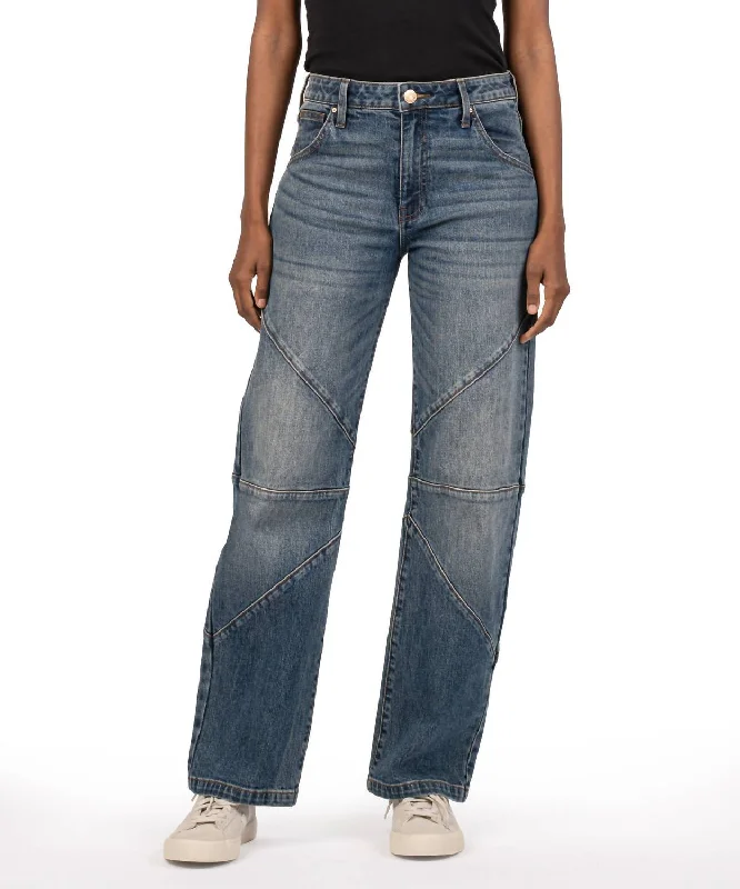 Women's Holiday Attire Sienna High Rise Wide Leg Jeans In Dark Base Wash