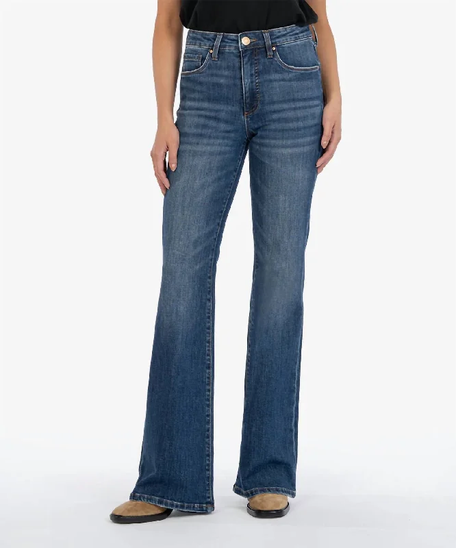 Plus-Size Women's Garments Ana High Rise Fab Ab Flare Jeans In Ennobled Wash