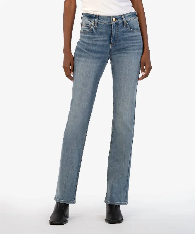 Modern Women's Attire Natalie High Rise Fab Ab Jeans In Composed Wash