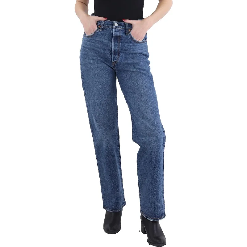 Women's Clothing Apparel Sets Womens High Rise Stretch Straight Leg Jeans