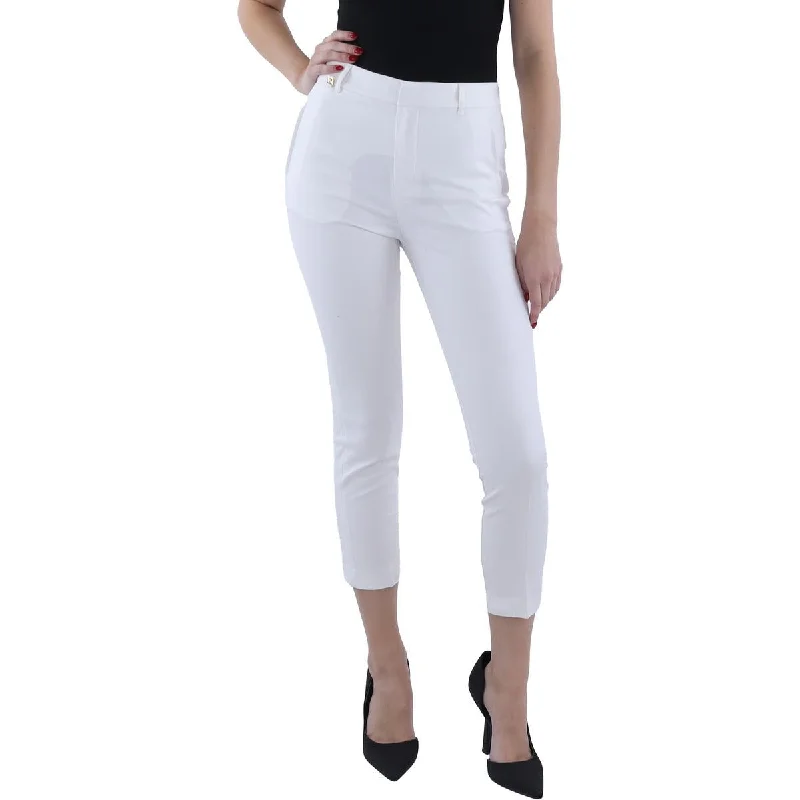 Women's Holiday Apparel Petites Womens High Rise Stretch Straight Leg Jeans