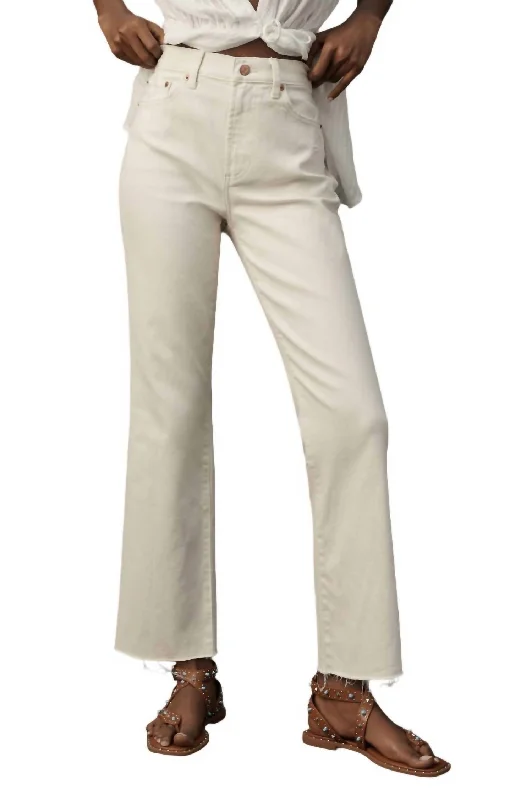 Women's Outerwear Garments Ally High Rise Boot Jeans In Eggshell