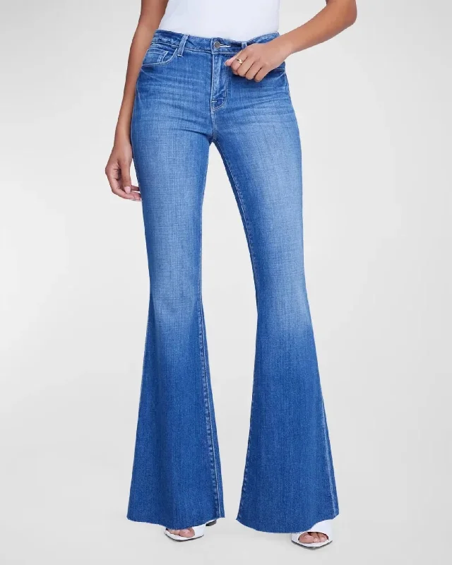Women's High-Fashion Attire Sera High Rise Sneaker Flare Jean In Bordello