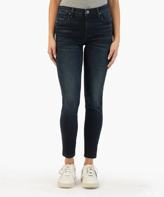 Women's Timeless Attire Donna High Rise Fab Ab-Ankle Skinny Jean In Persistence Wash