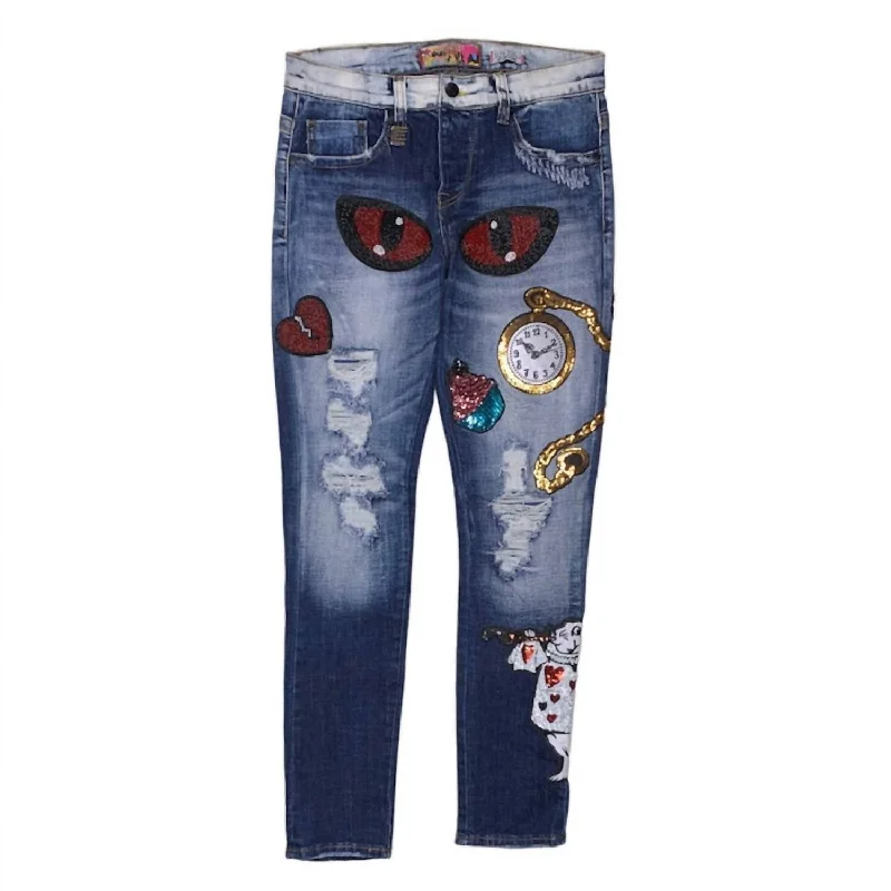 Comfortable Women's Clothing Women's Chester Cat Jeans In Indigo