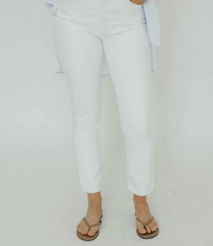 Women's Comfortable Lounge Garments Riley Long Jeans In Sour Cream