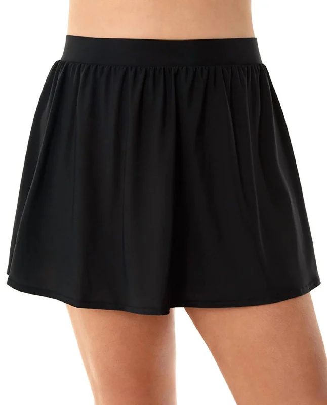 Stylish Women's Apparel Plus Size Swim Skirt In Black