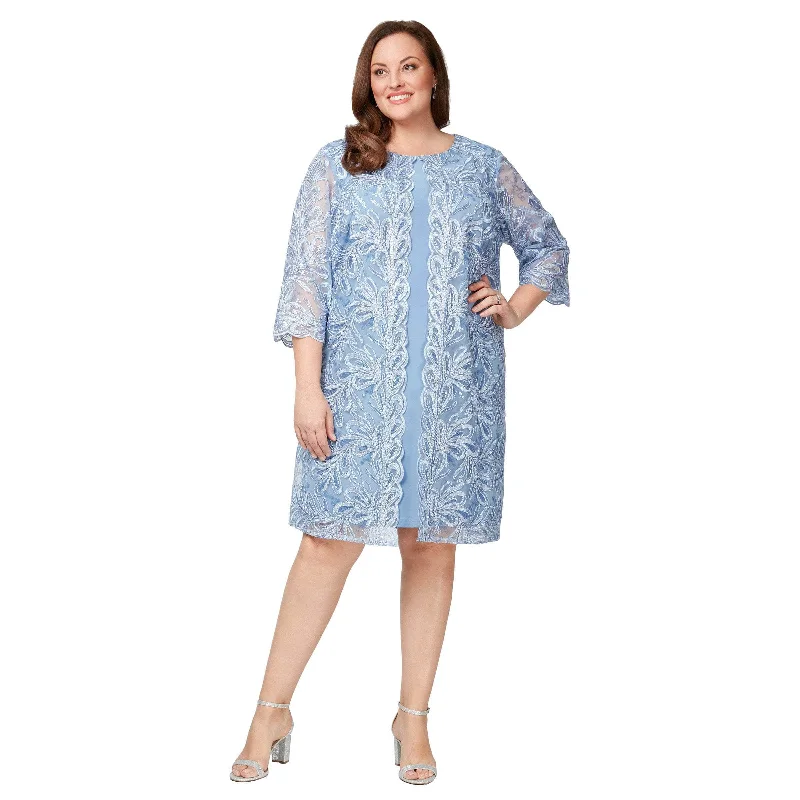 Odd Size Clearance Sale Alex Evenings 84122549 - Embroidered Jacket Plus Size Dress Odd Size Clearance Sale Alex Evenings 84122549 - Embroidered Jacket Plus Size Dress