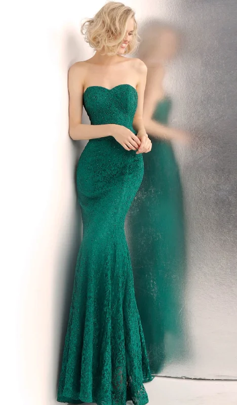 Modern Romance JVN by Jovani - JVN62712 Strapless Lace Sweetheart Long Trumpet Dress