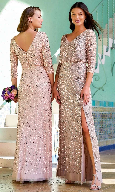 Flash Sale, Don't Miss Adrianna Papell Platinum - 40320 Sequined Column Dress