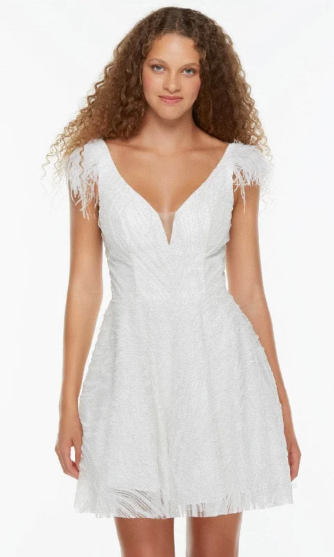 Fashion Forward, Function First Alyce Paris 3100 - Cap Sleeve Glitter Cocktail Dress