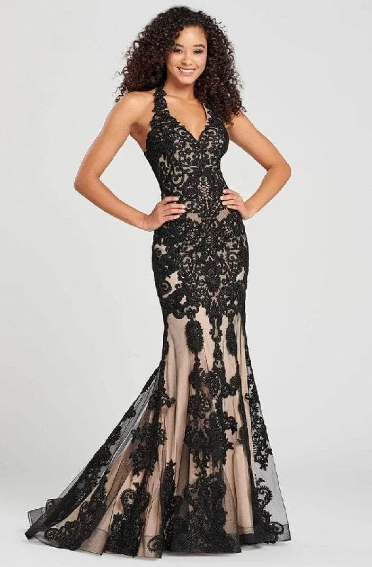 Limited Time Special Offer Colette for Mon Cheri - CL12071 Embroidered Halter Neck Mermaid Dress