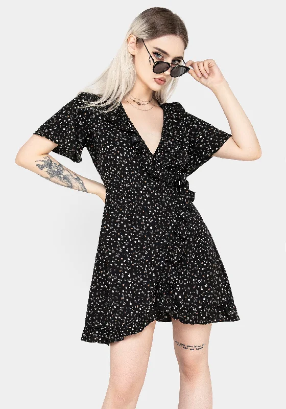 Women's Clothing Apparel Sets Moonseed Wrap Ruffle Dress