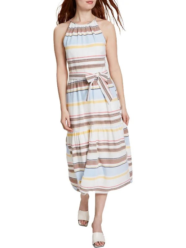 Vintage-Inspired Women's Clothes Womens Halter Long Fit & Flare Dress