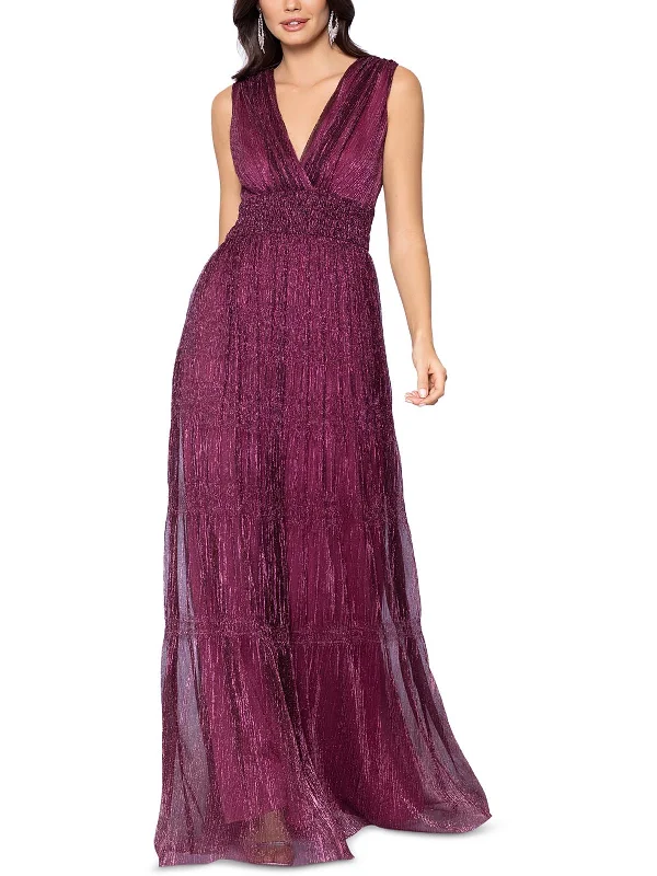 Women's Romantic Outfit Womens Metallic Evening Dress