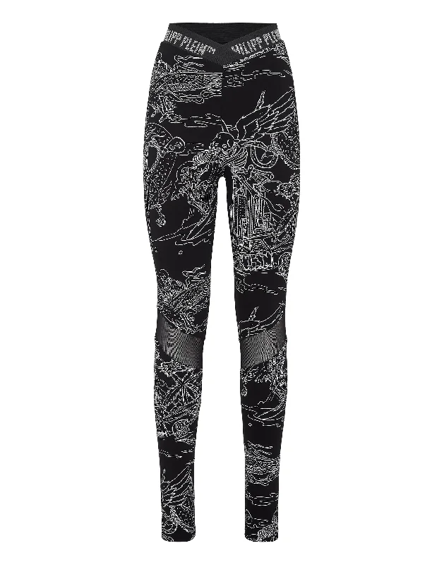Classic Clothes For Women Super High Waist Leggings Stones Skeleton tattoo